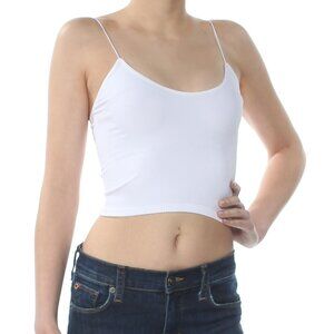 20$ Free People Skinny Strap Seamless Brami Tank Top Women's Size XS White